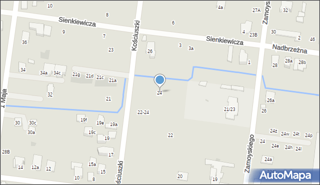 Ożarów Mazowiecki, Kościuszki Tadeusza, gen., 24, mapa Ożarów Mazowiecki