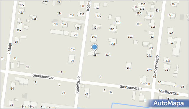 Ożarów Mazowiecki, Kościuszki Tadeusza, gen., 28, mapa Ożarów Mazowiecki