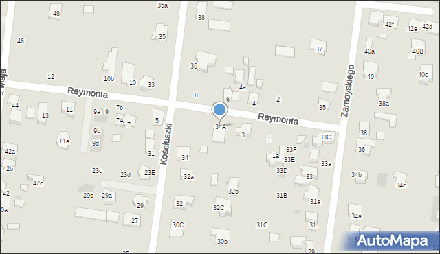 Ożarów Mazowiecki, Kościuszki Tadeusza, gen., 34A, mapa Ożarów Mazowiecki