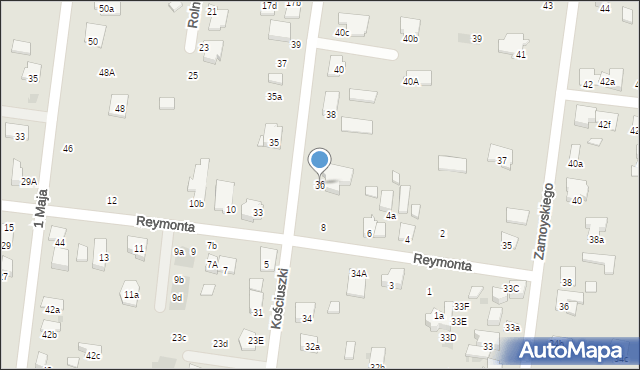 Ożarów Mazowiecki, Kościuszki Tadeusza, gen., 36, mapa Ożarów Mazowiecki