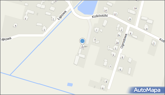 Ożarowice, Kościuszki Tadeusza, gen., 11, mapa Ożarowice