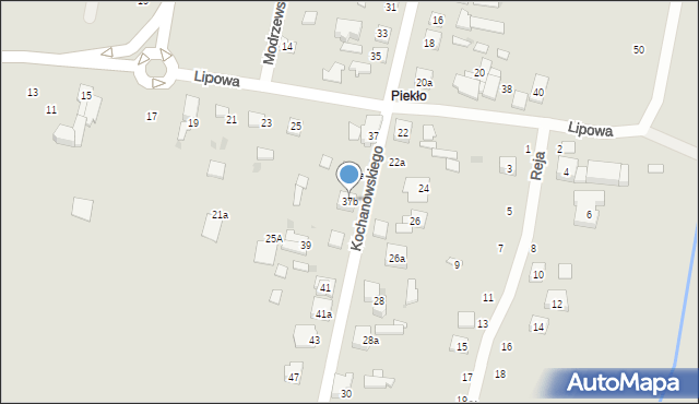 Ozorków, Kochanowskiego Jana, 37b, mapa Ozorków