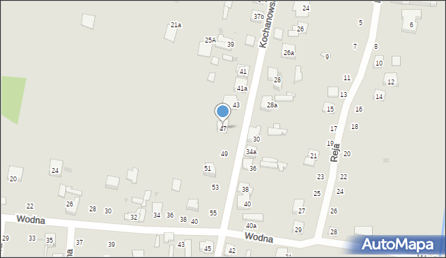 Ozorków, Kochanowskiego Jana, 47, mapa Ozorków