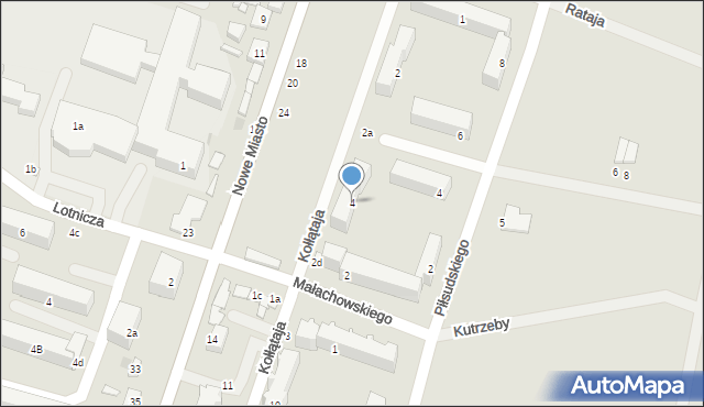 Ozorków, Kołłątaja Hugo, 4, mapa Ozorków