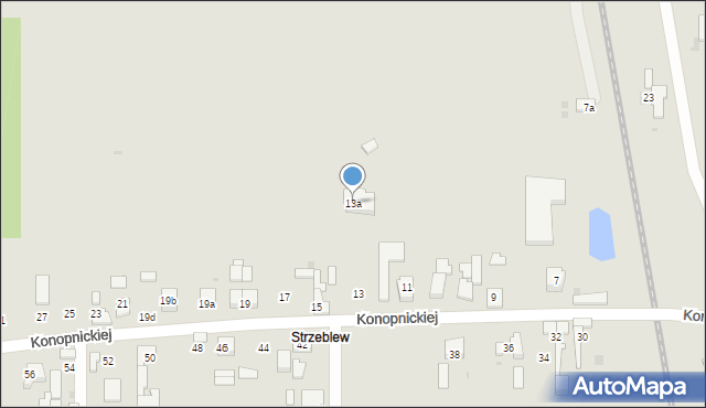 Ozorków, Konopnickiej Marii, 13a, mapa Ozorków
