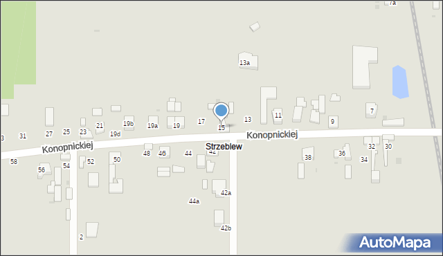 Ozorków, Konopnickiej Marii, 15, mapa Ozorków