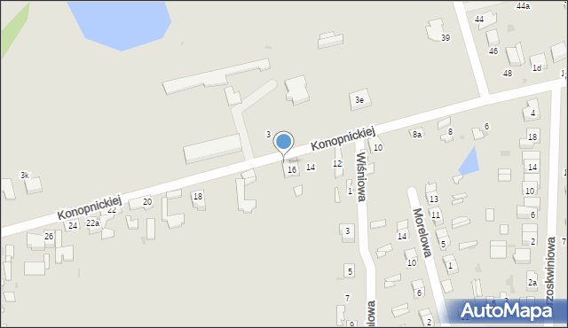 Ozorków, Konopnickiej Marii, 16a, mapa Ozorków