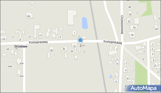 Ozorków, Konopnickiej Marii, 30, mapa Ozorków