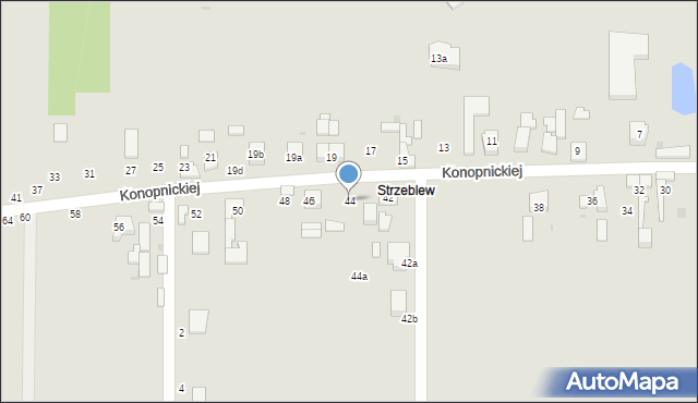 Ozorków, Konopnickiej Marii, 44, mapa Ozorków