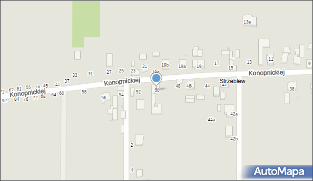 Ozorków, Konopnickiej Marii, 50, mapa Ozorków