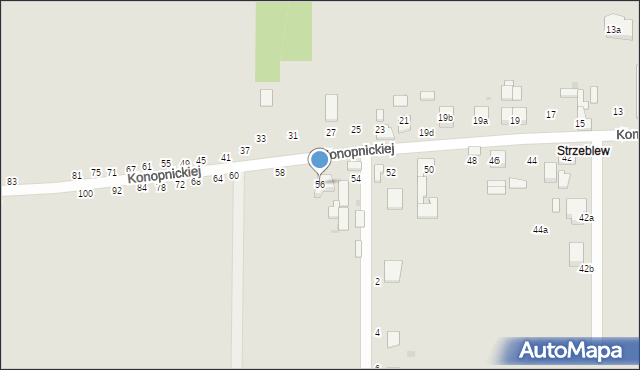 Ozorków, Konopnickiej Marii, 56, mapa Ozorków