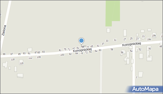 Ozorków, Konopnickiej Marii, 57, mapa Ozorków