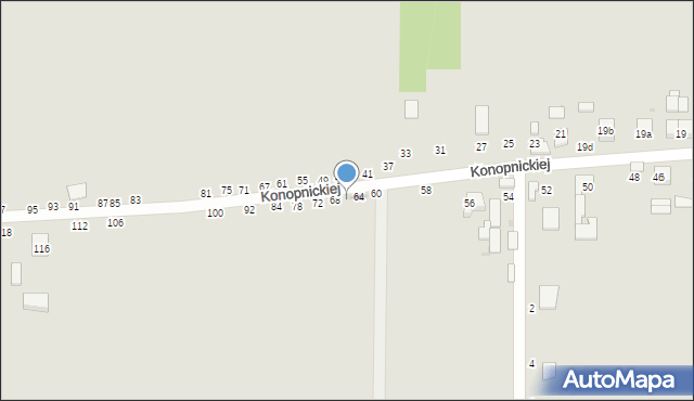 Ozorków, Konopnickiej Marii, 66, mapa Ozorków