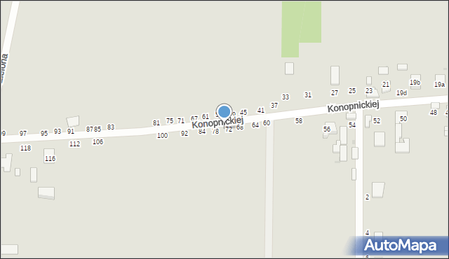 Ozorków, Konopnickiej Marii, 74, mapa Ozorków