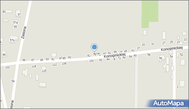 Ozorków, Konopnickiej Marii, 75, mapa Ozorków