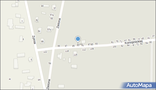 Ozorków, Konopnickiej Marii, 93, mapa Ozorków