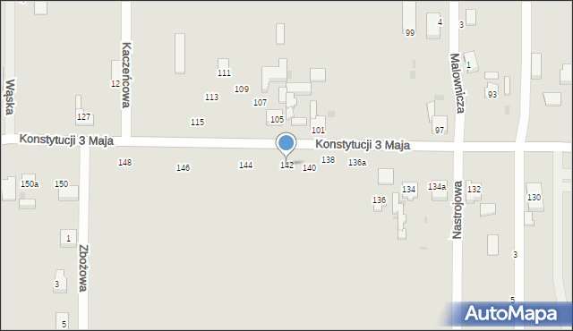 Ozorków, Konstytucji 3 Maja, 142, mapa Ozorków