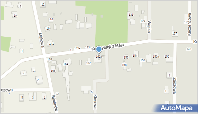 Ozorków, Konstytucji 3 Maja, 162a, mapa Ozorków