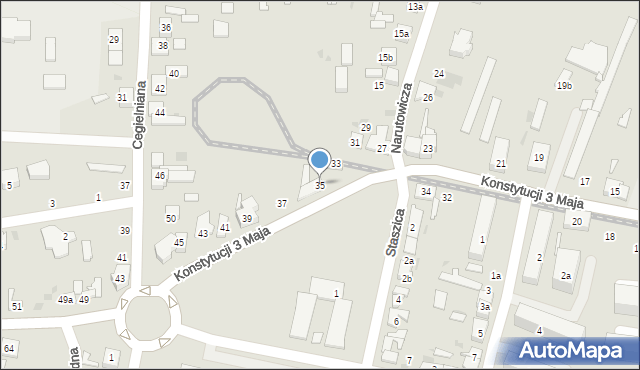 Ozorków, Konstytucji 3 Maja, 35, mapa Ozorków