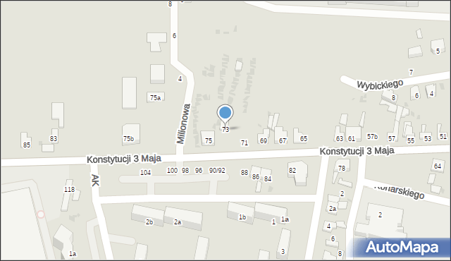 Ozorków, Konstytucji 3 Maja, 73, mapa Ozorków