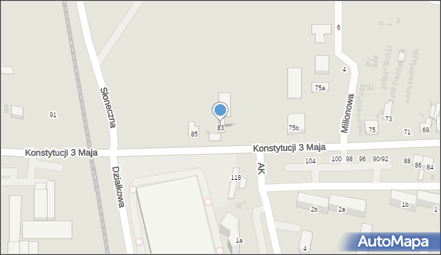 Ozorków, Konstytucji 3 Maja, 83, mapa Ozorków