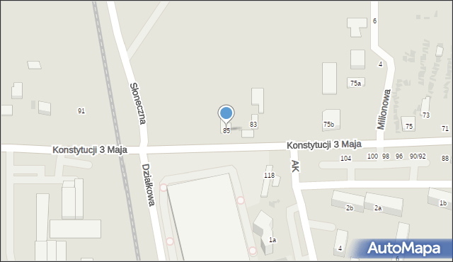 Ozorków, Konstytucji 3 Maja, 85, mapa Ozorków