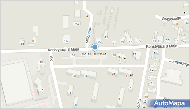 Ozorków, Konstytucji 3 Maja, 96, mapa Ozorków