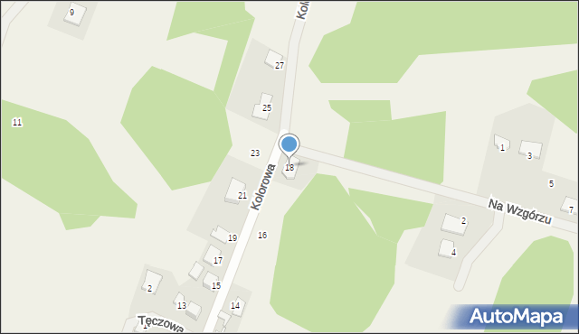 Pacółtowo, Kolorowa, 18, mapa Pacółtowo