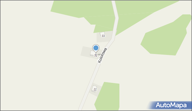Pacółtowo, Kolorowa, 31, mapa Pacółtowo