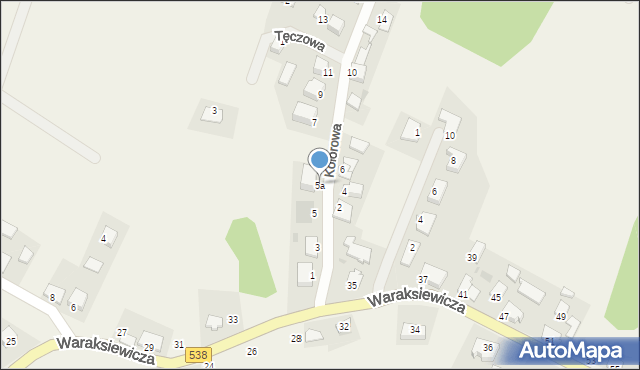 Pacółtowo, Kolorowa, 5a, mapa Pacółtowo