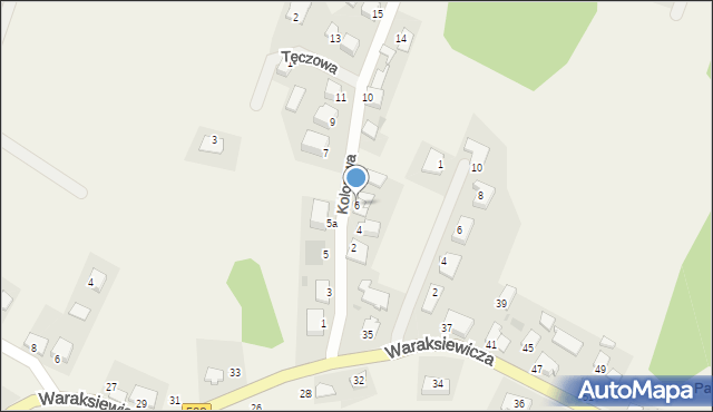 Pacółtowo, Kolorowa, 6, mapa Pacółtowo