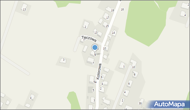 Pacółtowo, Kolorowa, 9, mapa Pacółtowo