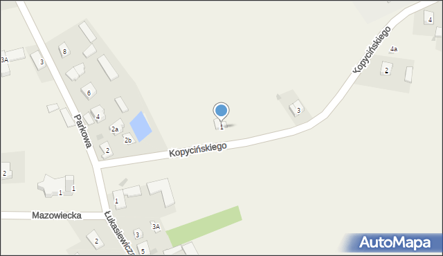 Pacyna, Kopycińskiego, 1, mapa Pacyna