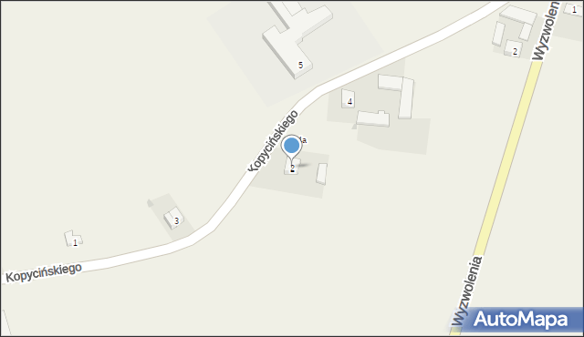 Pacyna, Kopycińskiego, 2, mapa Pacyna