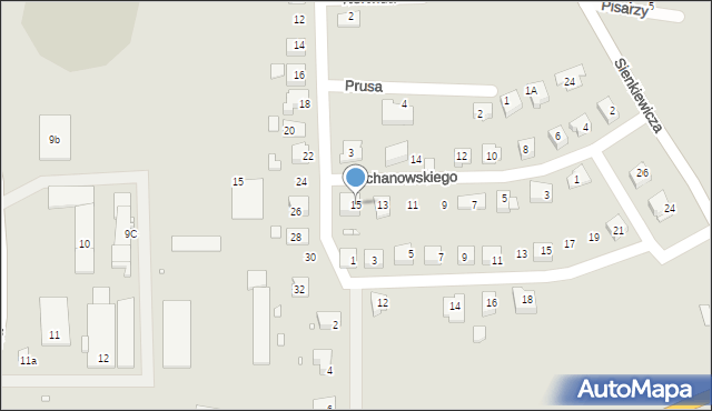 Paczków, Kochanowskiego Jana, 15, mapa Paczków