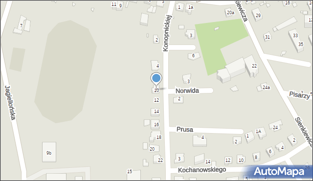 Paczków, Konopnickiej Marii, 10, mapa Paczków