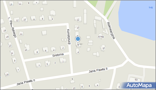 Pajęczno, Konstytucji, 6, mapa Pajęczno