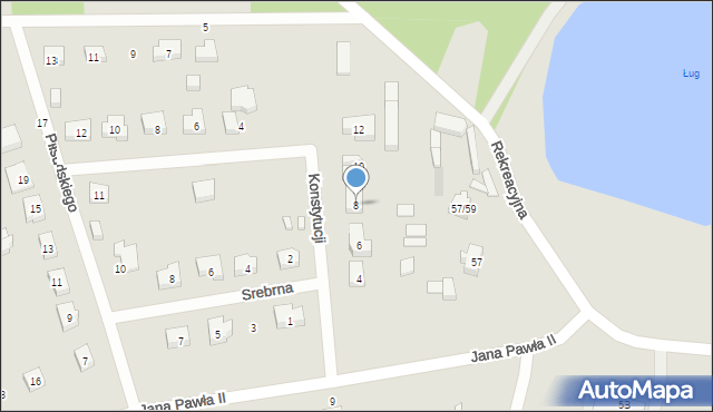 Pajęczno, Konstytucji, 8, mapa Pajęczno