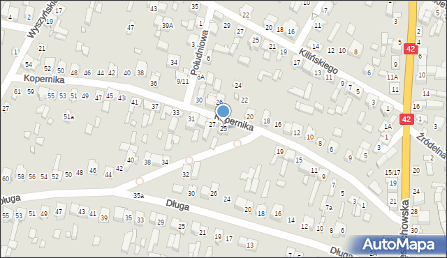 Pajęczno, Kopernika Mikołaja, 25, mapa Pajęczno