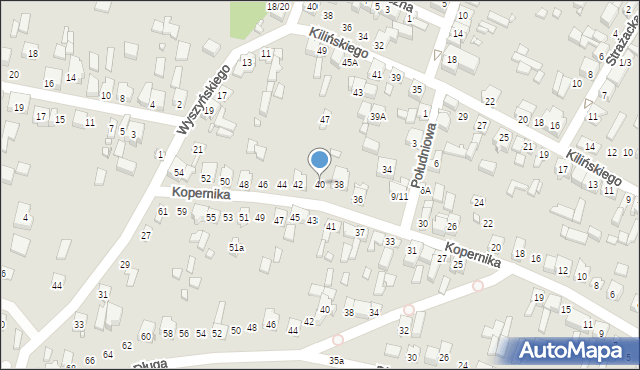 Pajęczno, Kopernika Mikołaja, 40, mapa Pajęczno