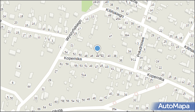 Pajęczno, Kopernika Mikołaja, 44, mapa Pajęczno