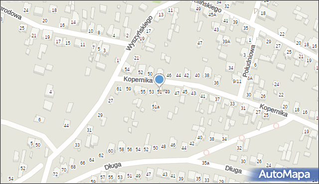 Pajęczno, Kopernika Mikołaja, 51, mapa Pajęczno