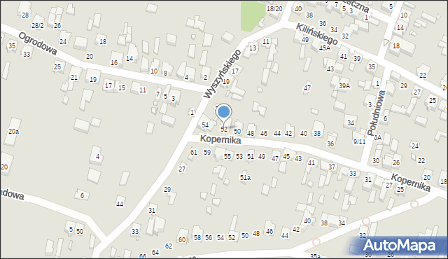 Pajęczno, Kopernika Mikołaja, 52, mapa Pajęczno