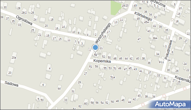 Pajęczno, Kopernika Mikołaja, 54, mapa Pajęczno