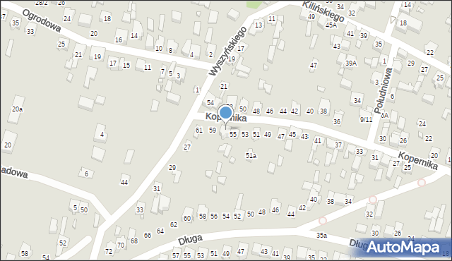 Pajęczno, Kopernika Mikołaja, 57, mapa Pajęczno