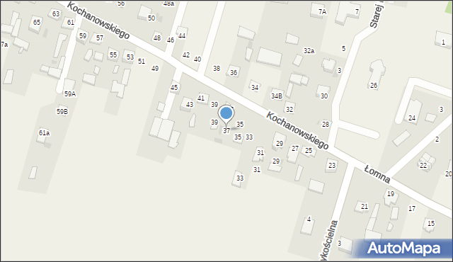 Palmiry, Kochanowskiego Jana, 37, mapa Palmiry