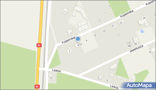 Papowo Toruńskie, Kopernika Mikołaja, 4, mapa Papowo Toruńskie