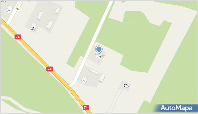 Paradyż, Konecka, 27b, mapa Paradyż