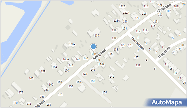 Parczew, Kolejowa, 138, mapa Parczew