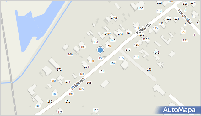 Parczew, Kolejowa, 156, mapa Parczew